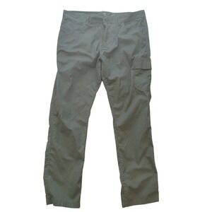 Prana Zion Pants Mens 40x32‎ Olive Green Ripstop Cargo Hiking Outdoor Standard
